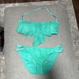 Turquoise Lace Bikini Set